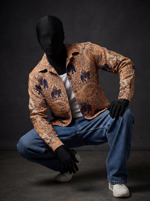 Elephant Memoir Over Shirt – Premium Jacquard Over Shirts