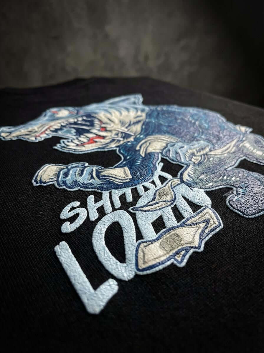 Shark Puff Printed Cotton Oversized Tee