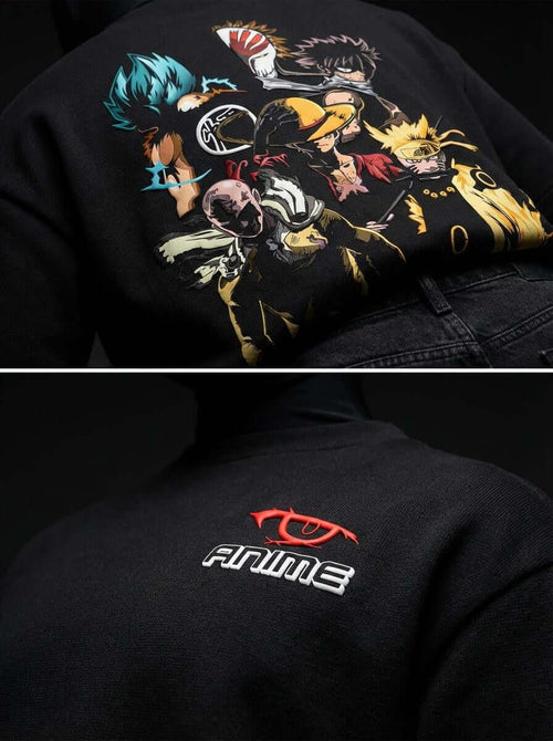 All Fav Anime Printed Oversized Tee