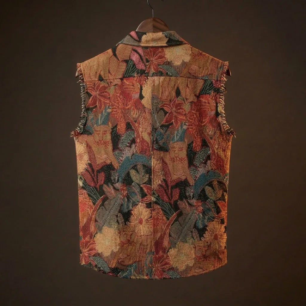 Bohemian Blaze Jacquard Vest