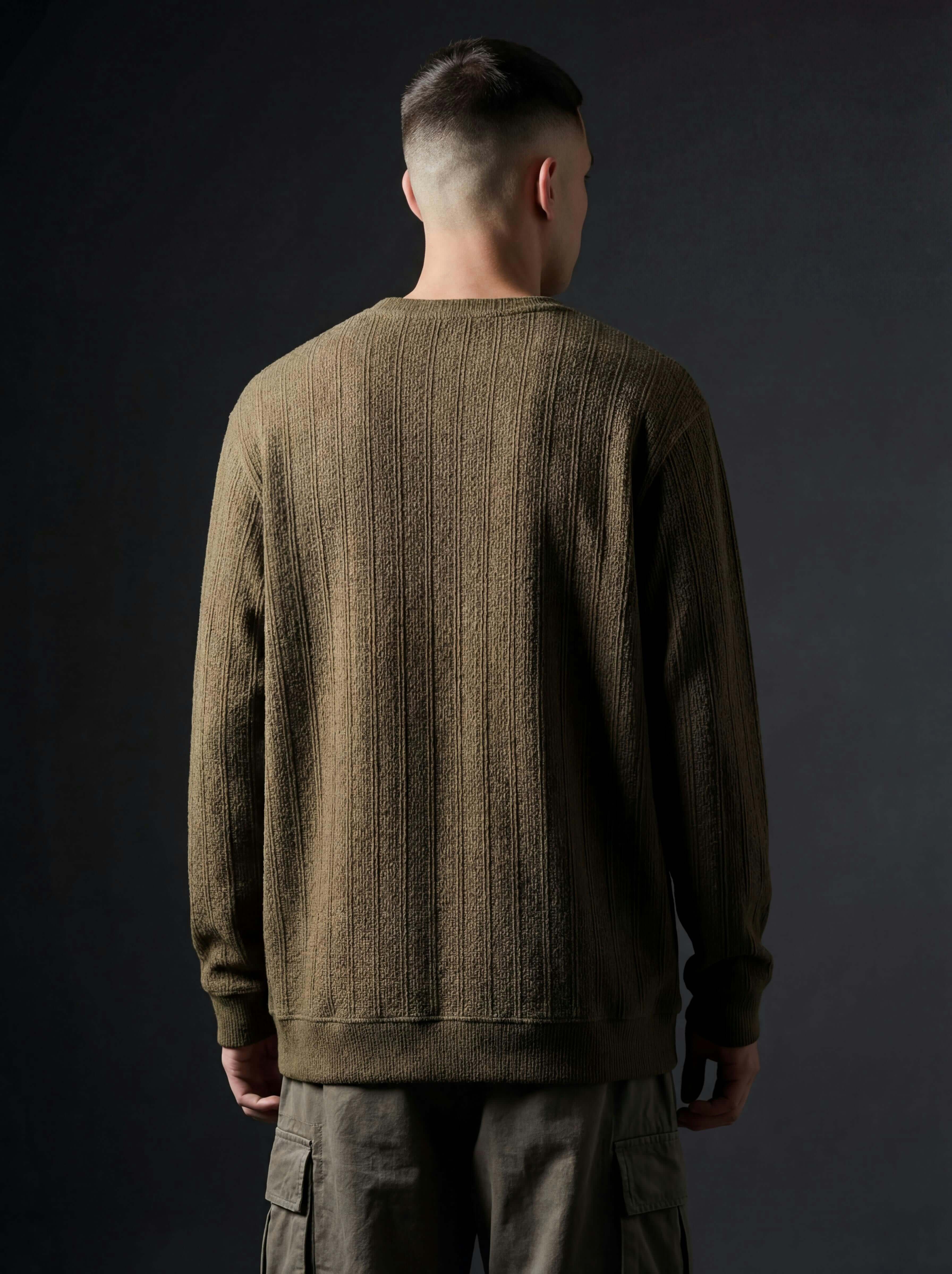 Daily Luxe Jacquard T-Shirt – Olive Grove