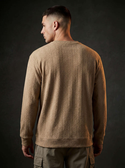 Daily Luxe Jacquard T-shirt  – Desert Sand
