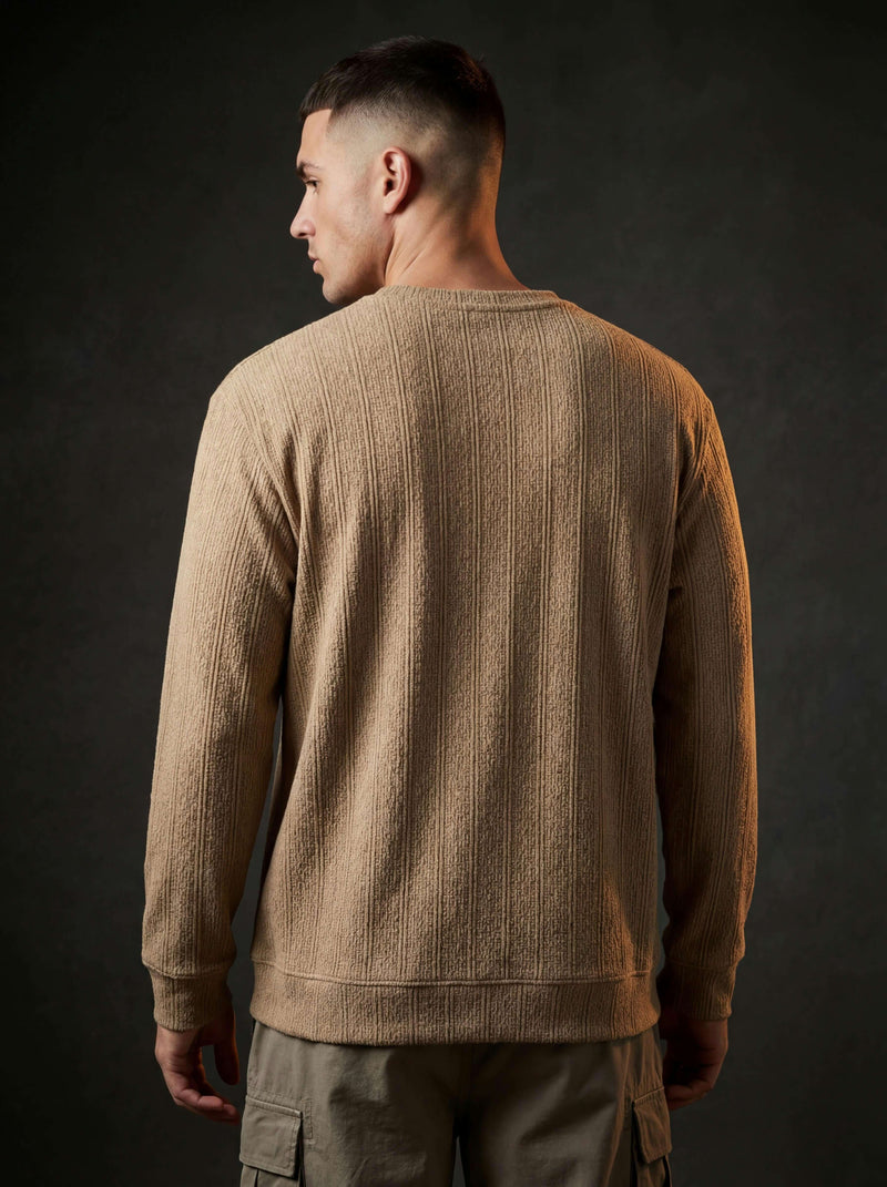 Daily Luxe Jacquard T-shirt  – Desert Sand