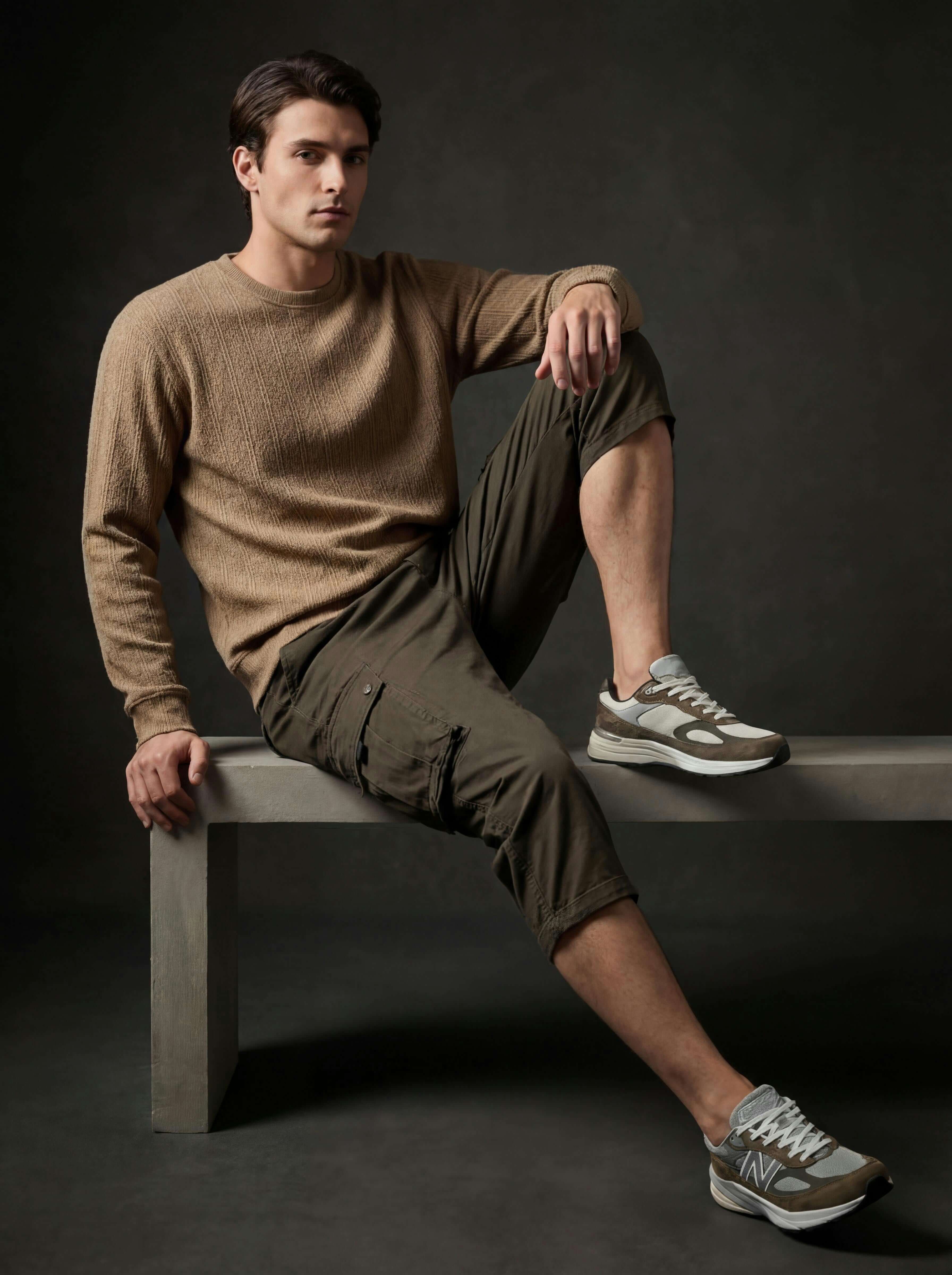 Daily Luxe Jacquard T-shirt  – Desert Sand