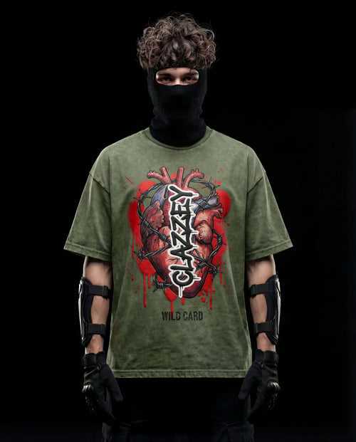 VOLTAGE CHASE // RISK PROTOCOL ACID WASHED TEE