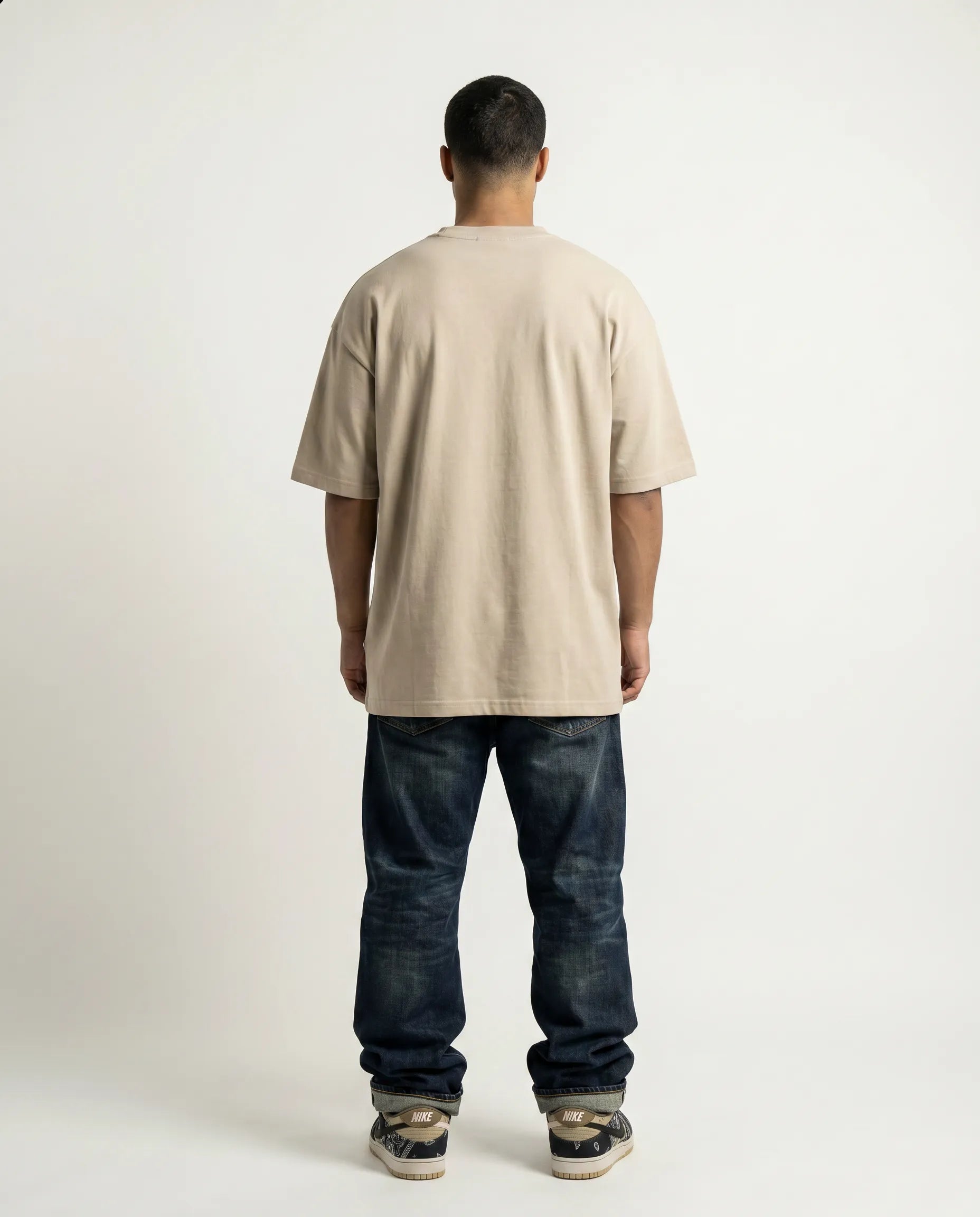 Oversized Heavyweight T-Shirt - Beige CLAZZEY