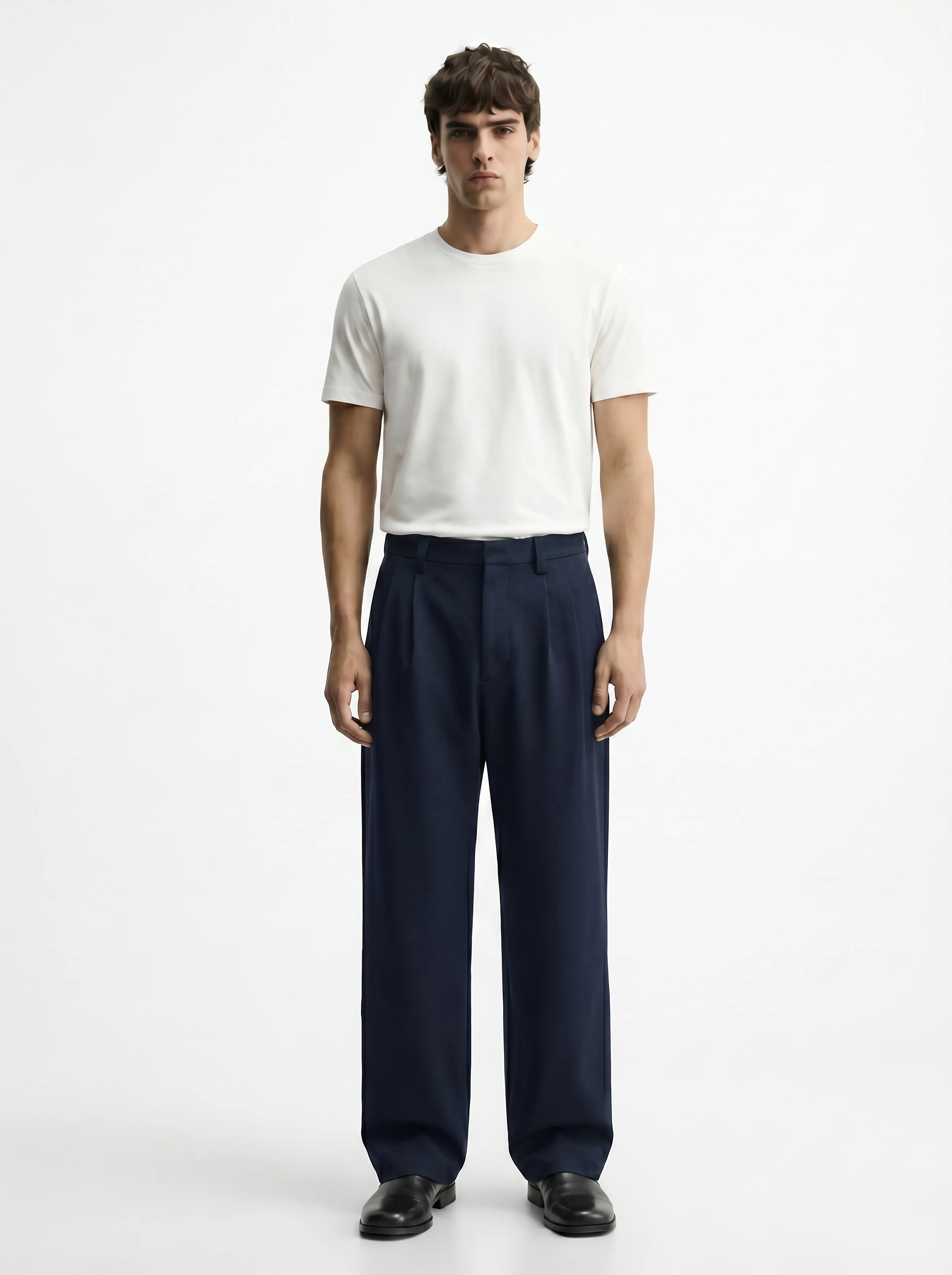 Navy Blue Stretch Pants for Classic and Comfortable Streetwear