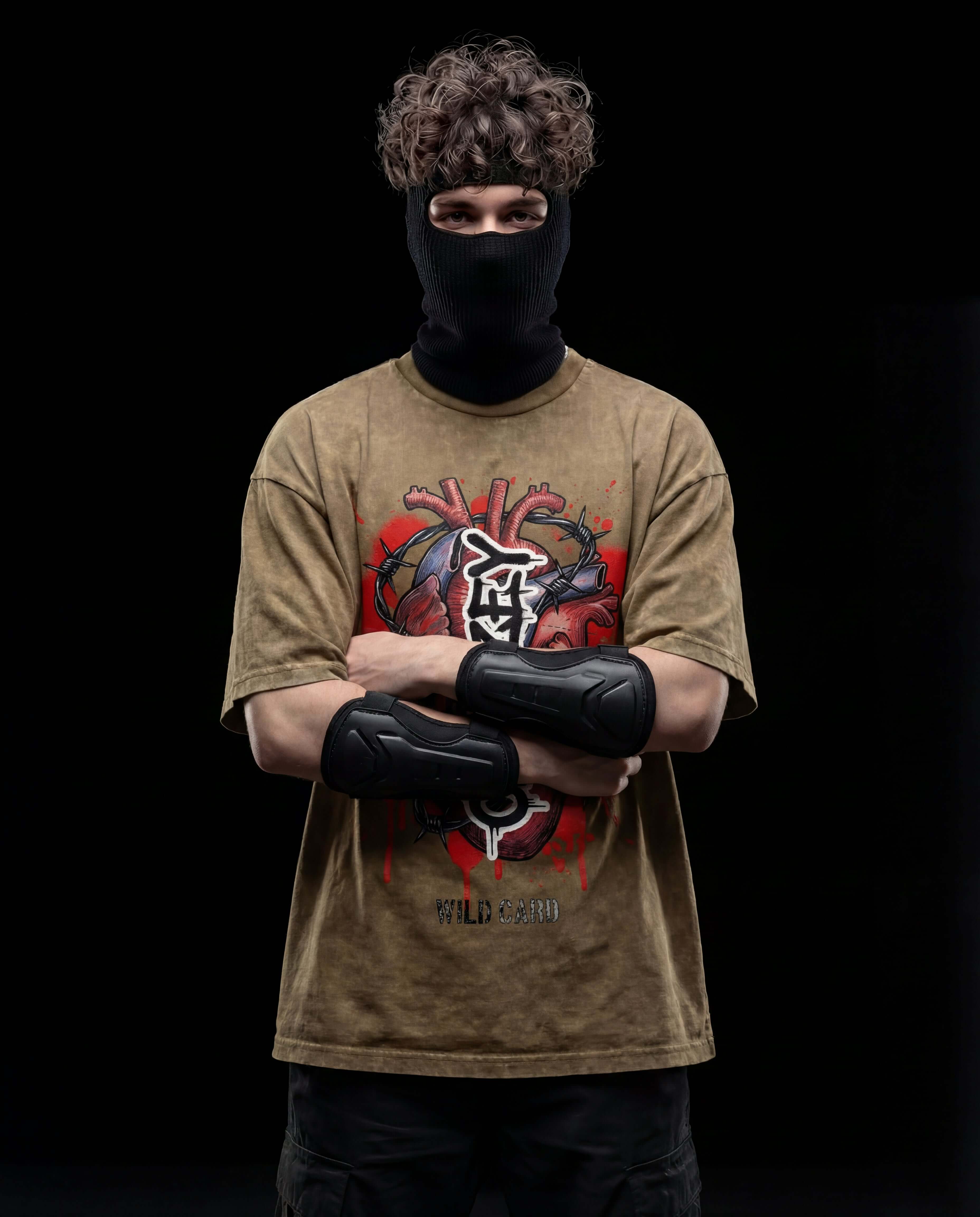VOLTAGE CHASE // RISK PROTOCOL ACID WASHED TEE