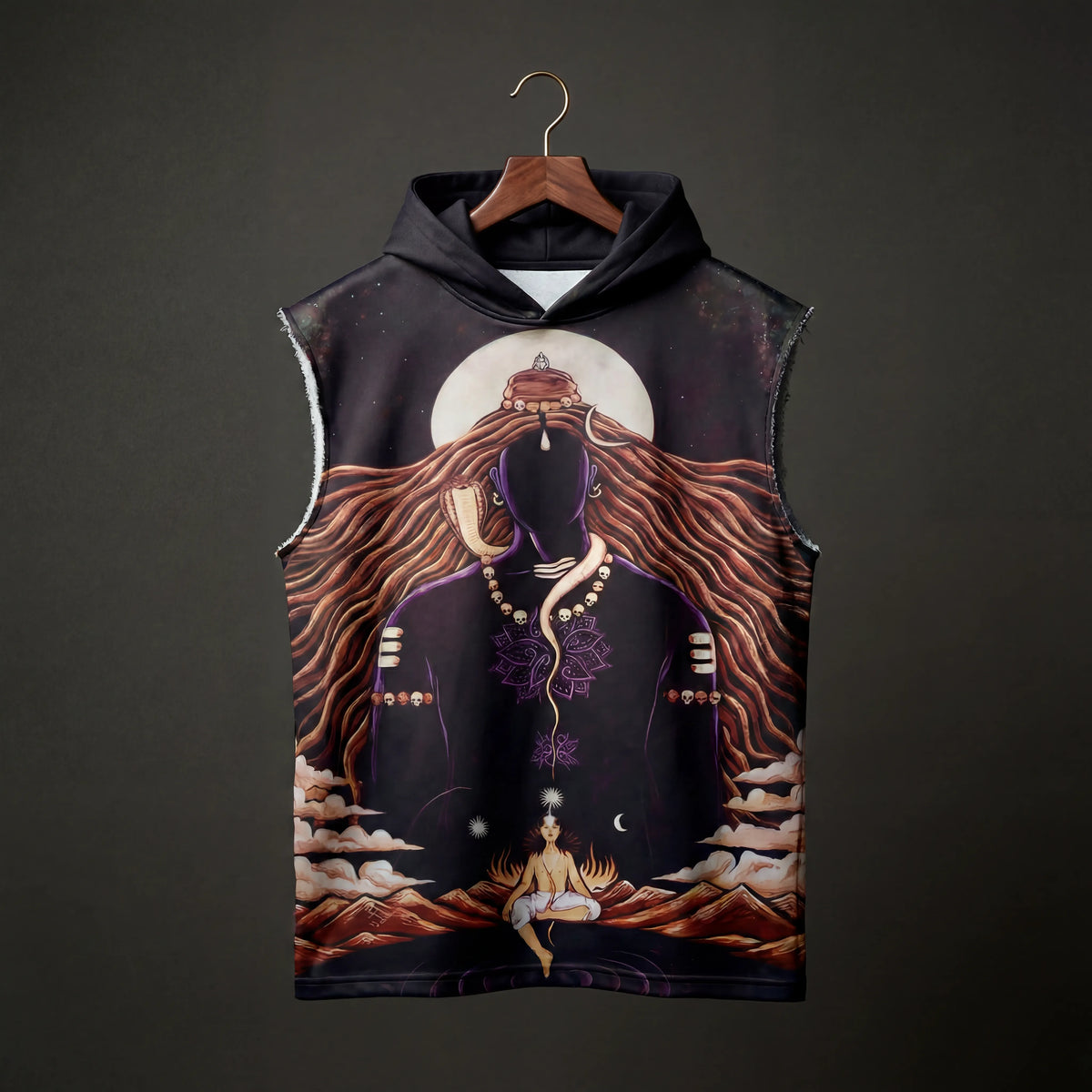 Shivaverse Sleeveless Oversized Hoodie
