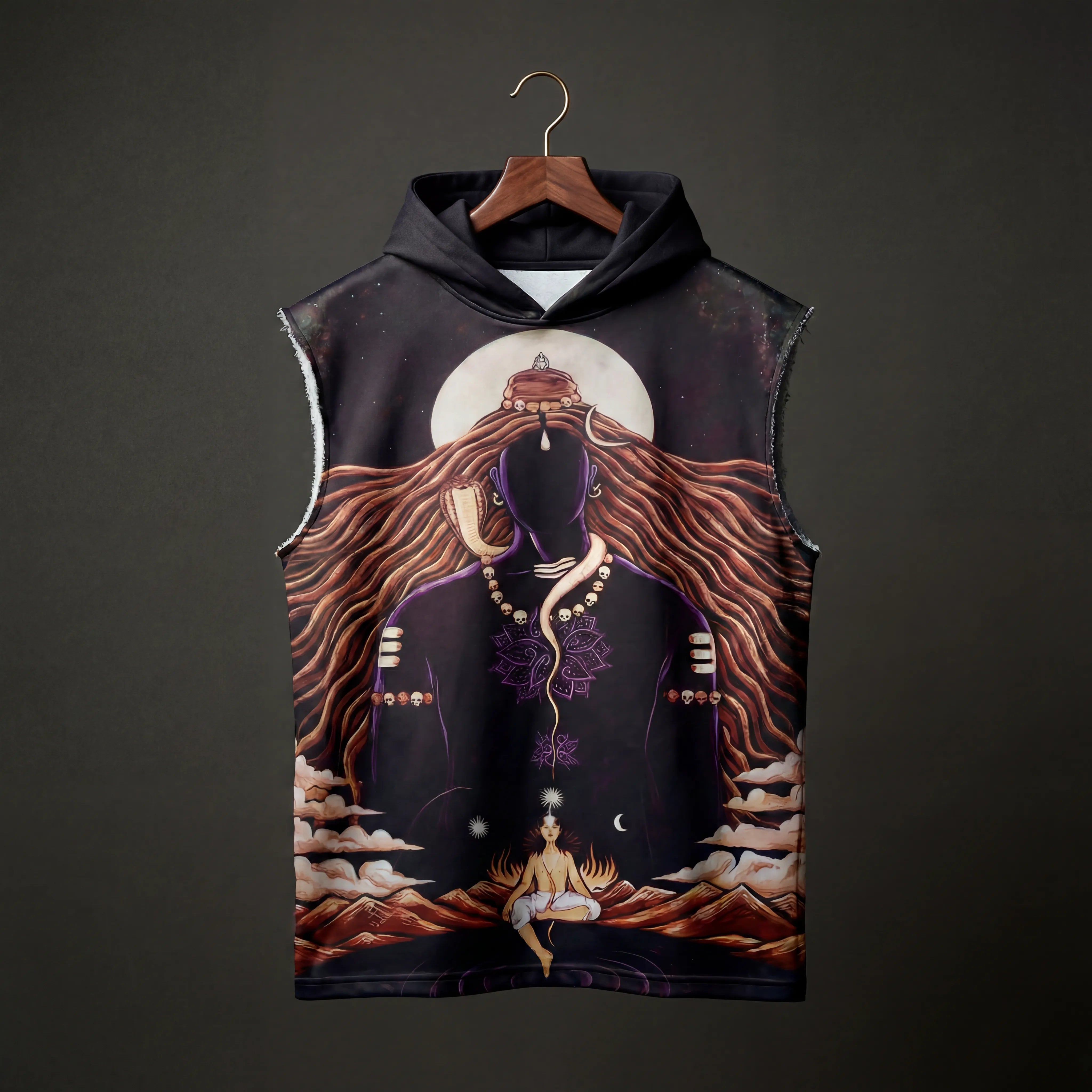 Shivaverse Sleeveless Oversized Hoodie