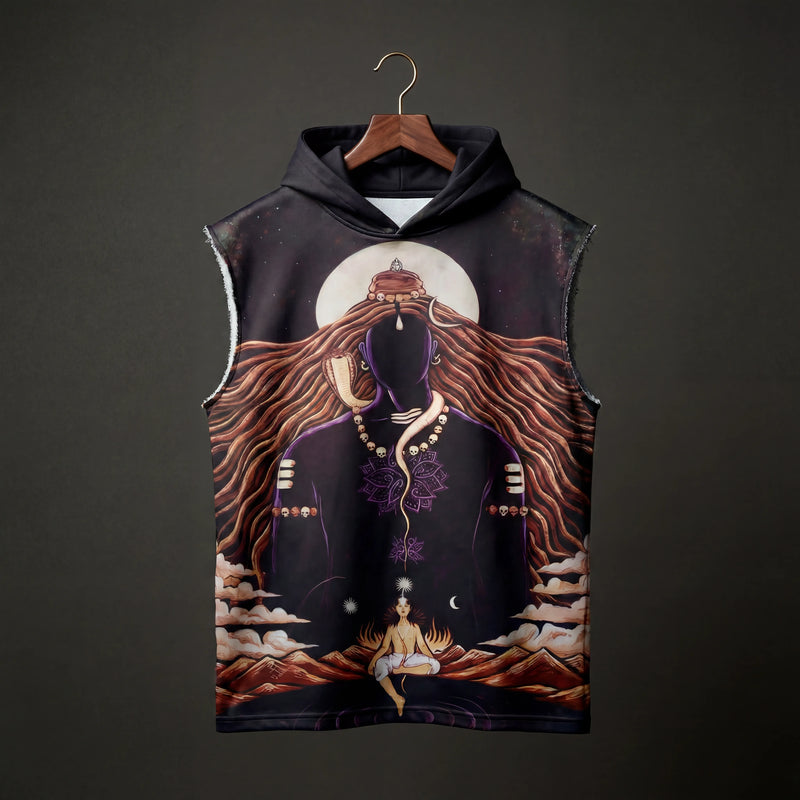 Shivaverse Sleeveless Oversized Hoodie