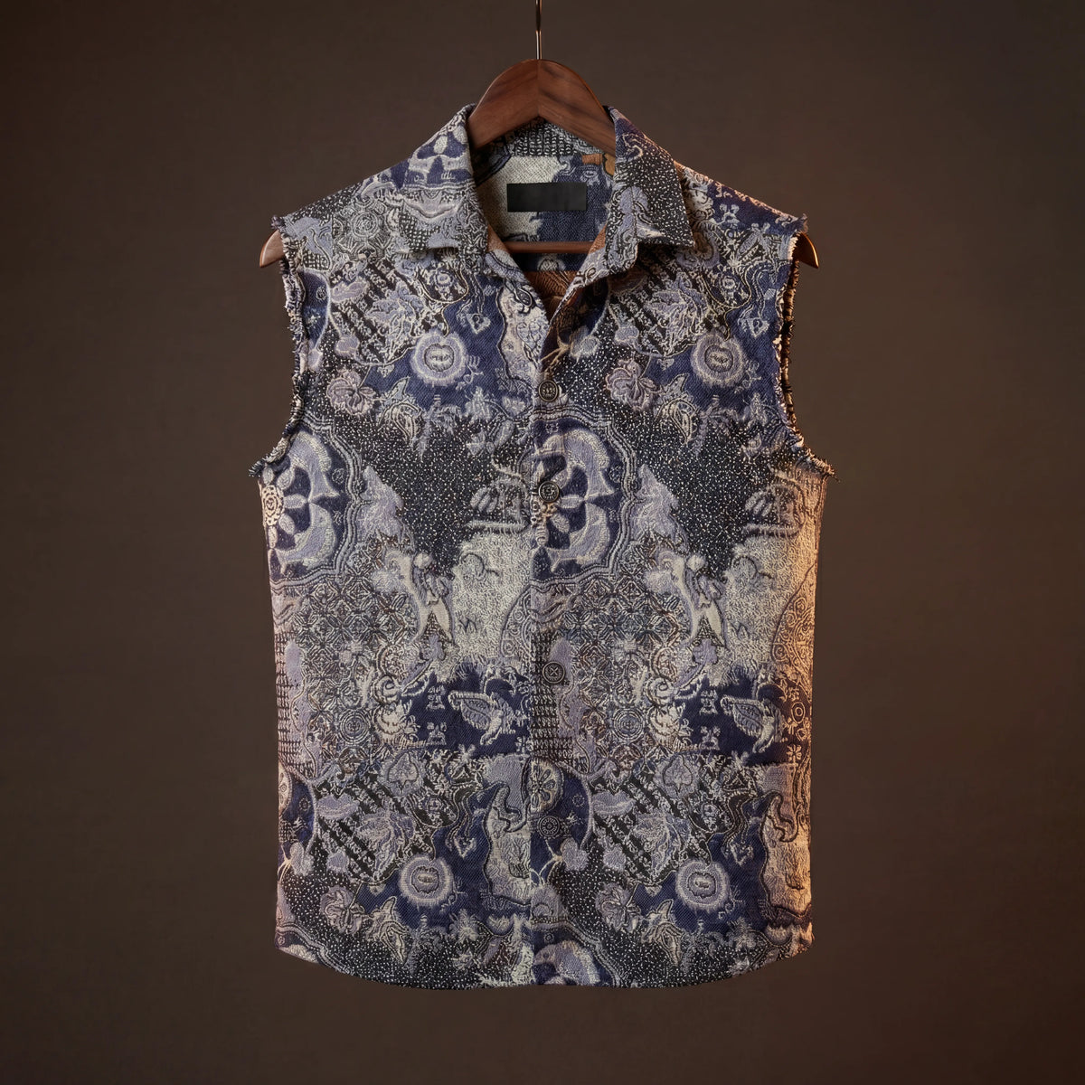 Navy Nebula Jacquard Vest