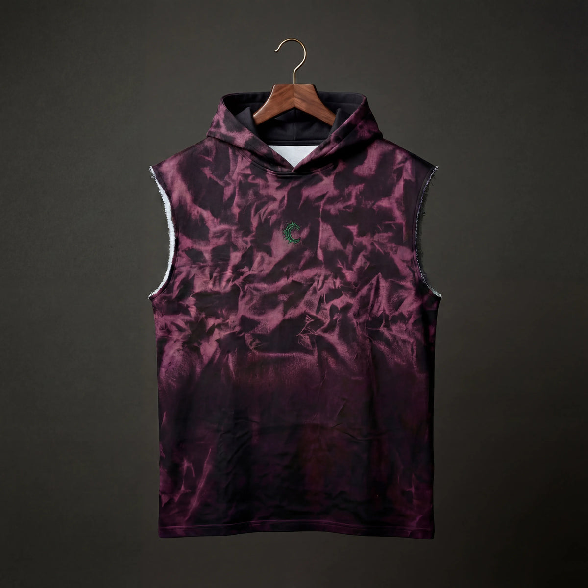 Shadow Mist Sleeveless Oversized Hoodie