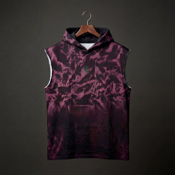 Shadow Mist Sleeveless Oversized Hoodie