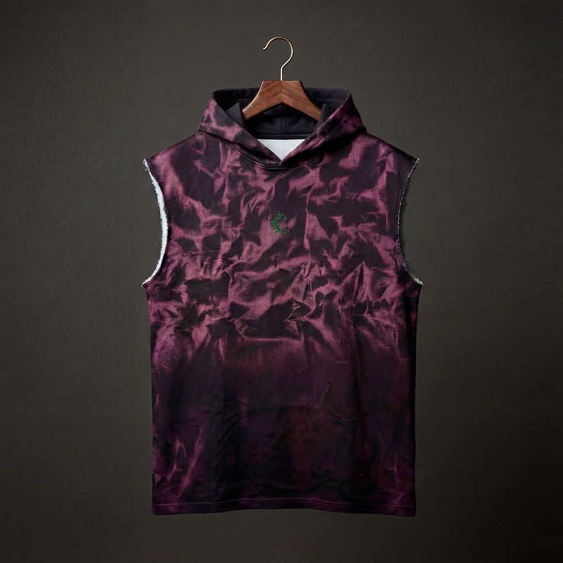 Shadow Mist Sleeveless Oversized Hoodie