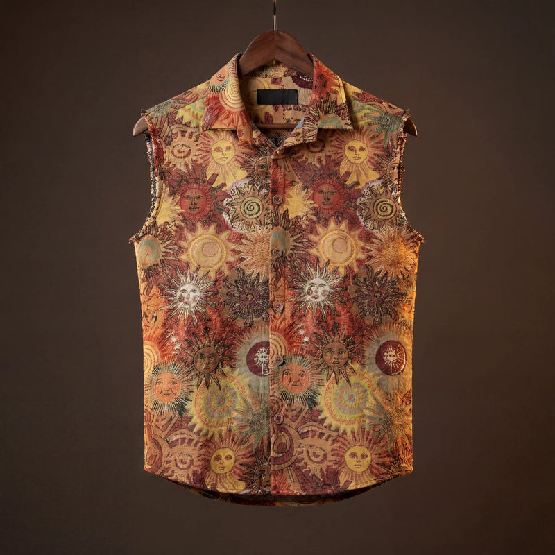 Solar Symphony Jacquard Vest
