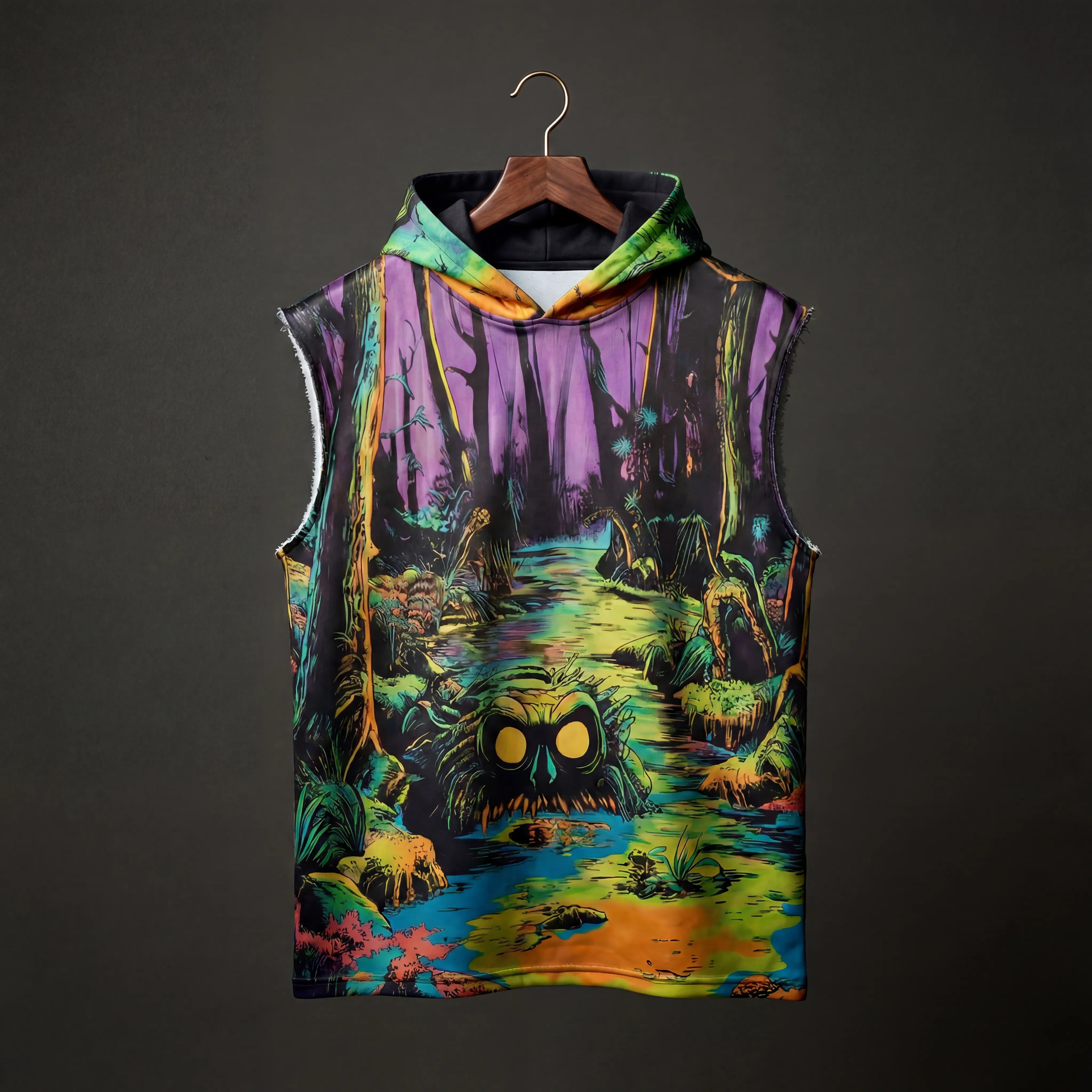 Swamp Stalker Sleeveless Oversized Hoodie