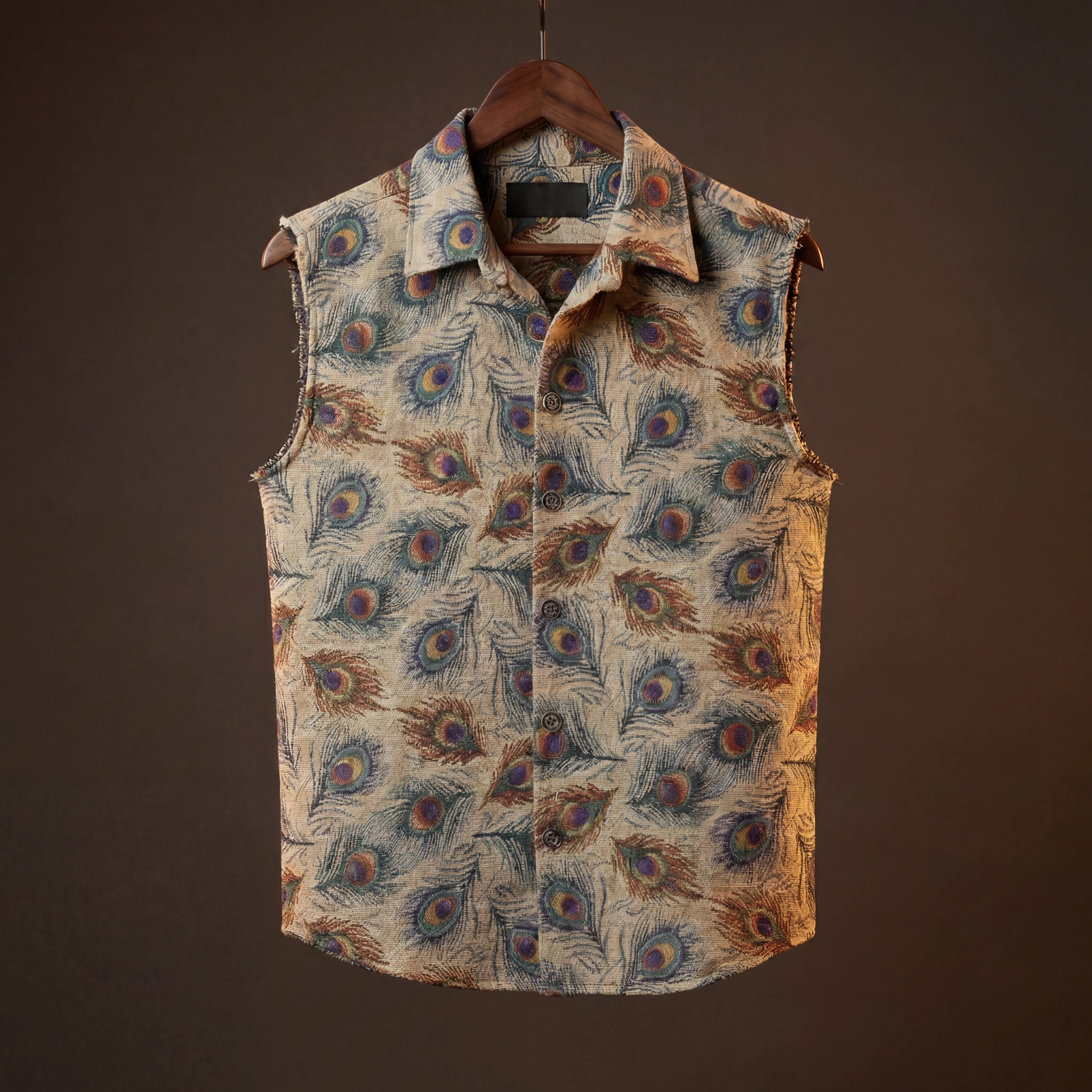 Rajwada Feathers Jacquard Vest