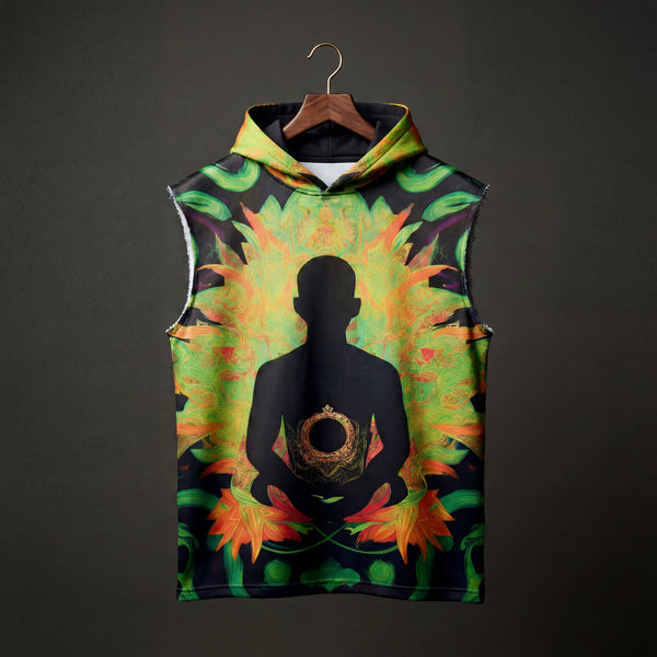 Meditate Mode: ON Sleeveless Oversized Hoodie