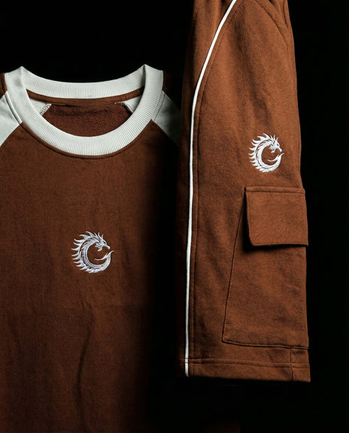 Terra Brown Heavyweight Tech-Terry Co-ord Set