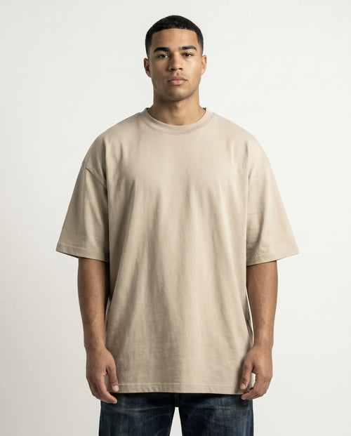 Oversized Heavyweight T-Shirt - Beige