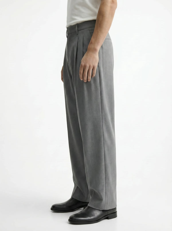 D GREY Stretch Pants for Sleek Everyday Streetwear Comfort