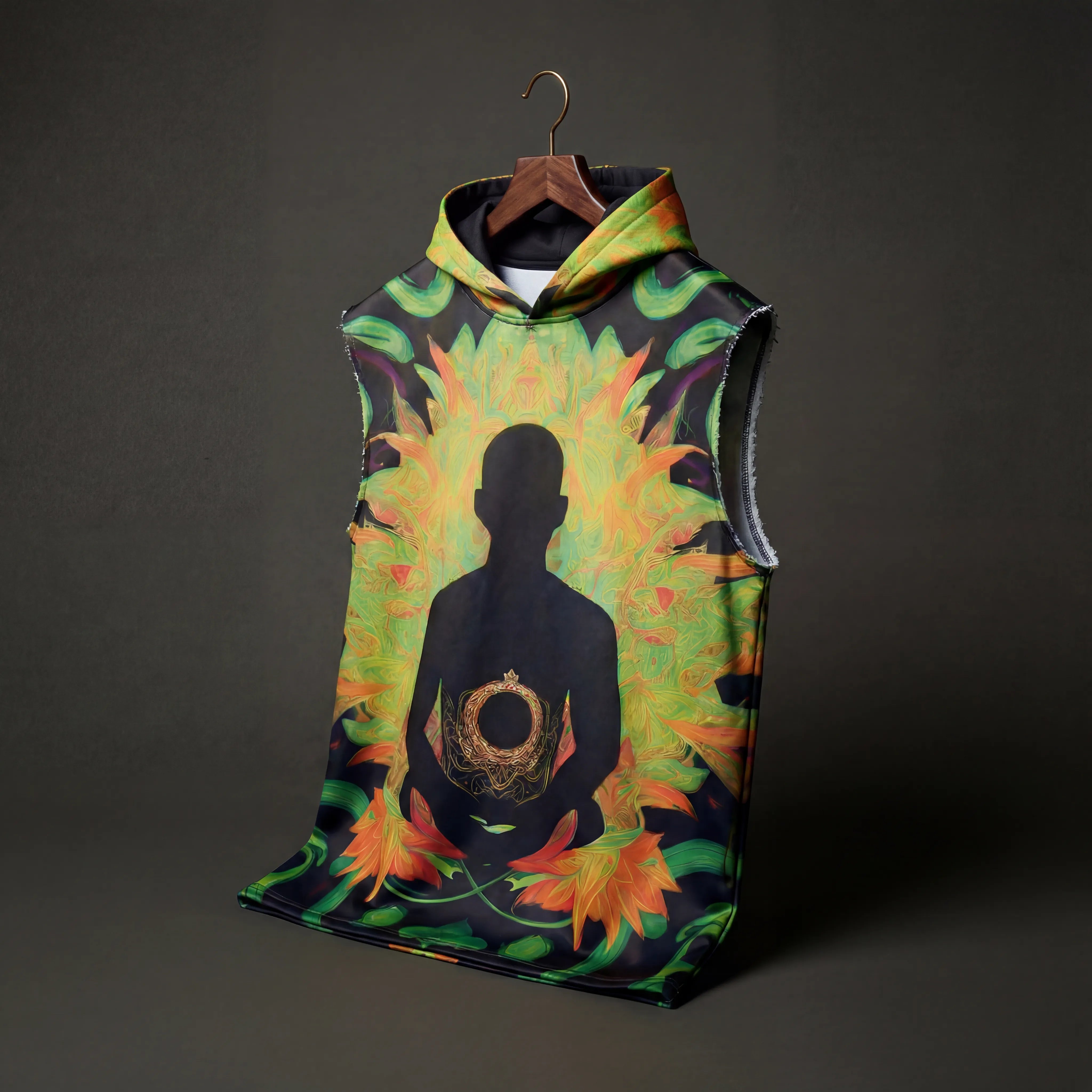 Meditate Mode: ON Sleeveless Oversized Hoodie