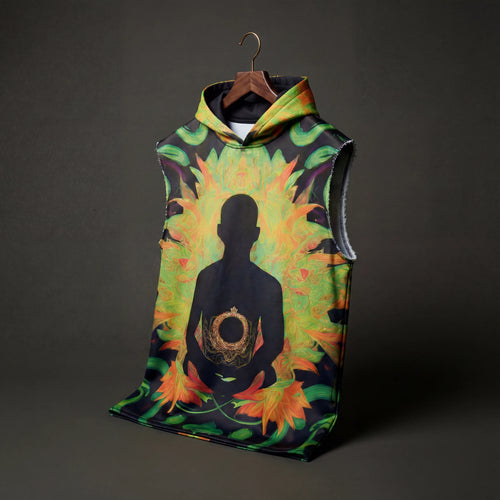 Meditate Mode: ON Sleeveless Oversized Hoodie