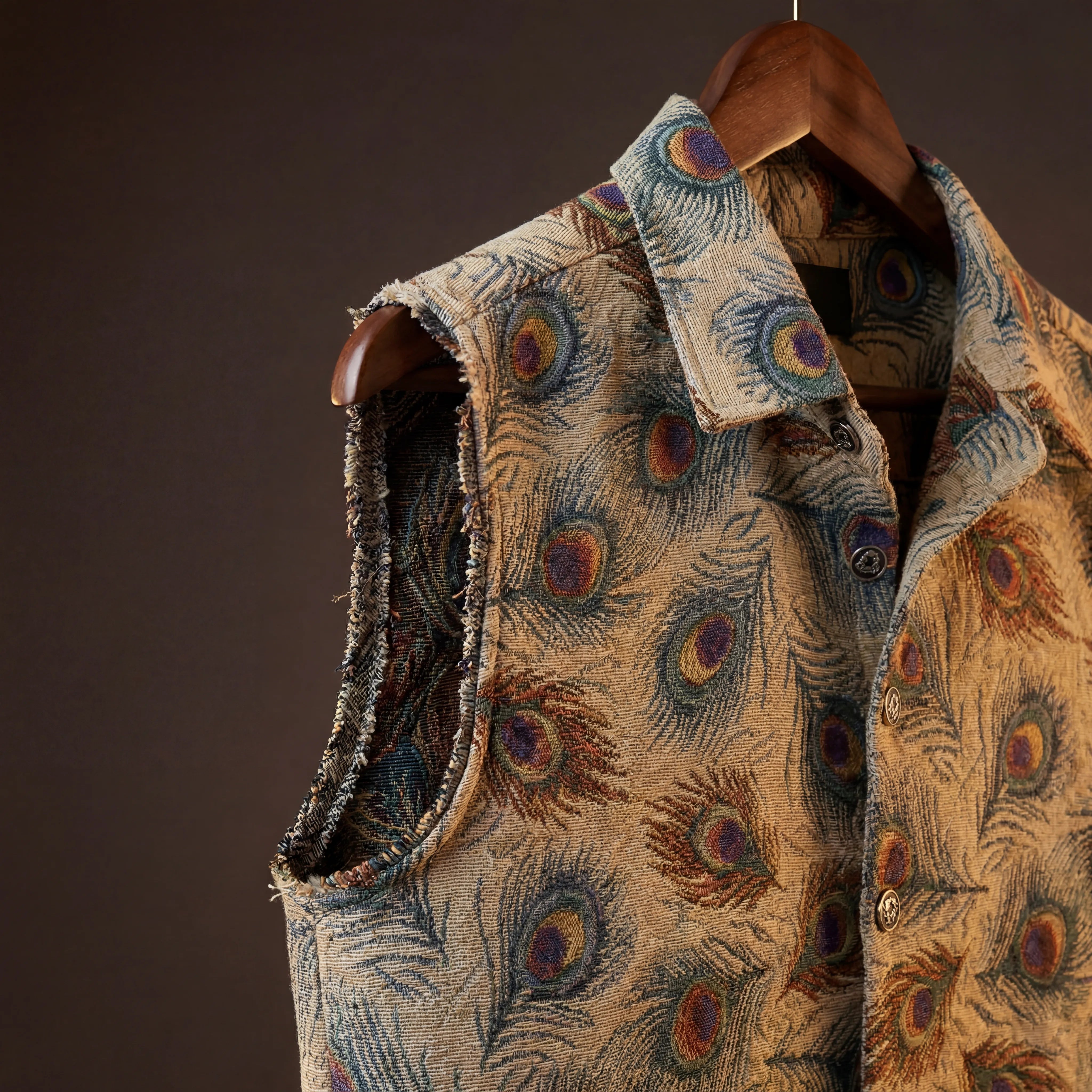Rajwada Feathers Jacquard Vest