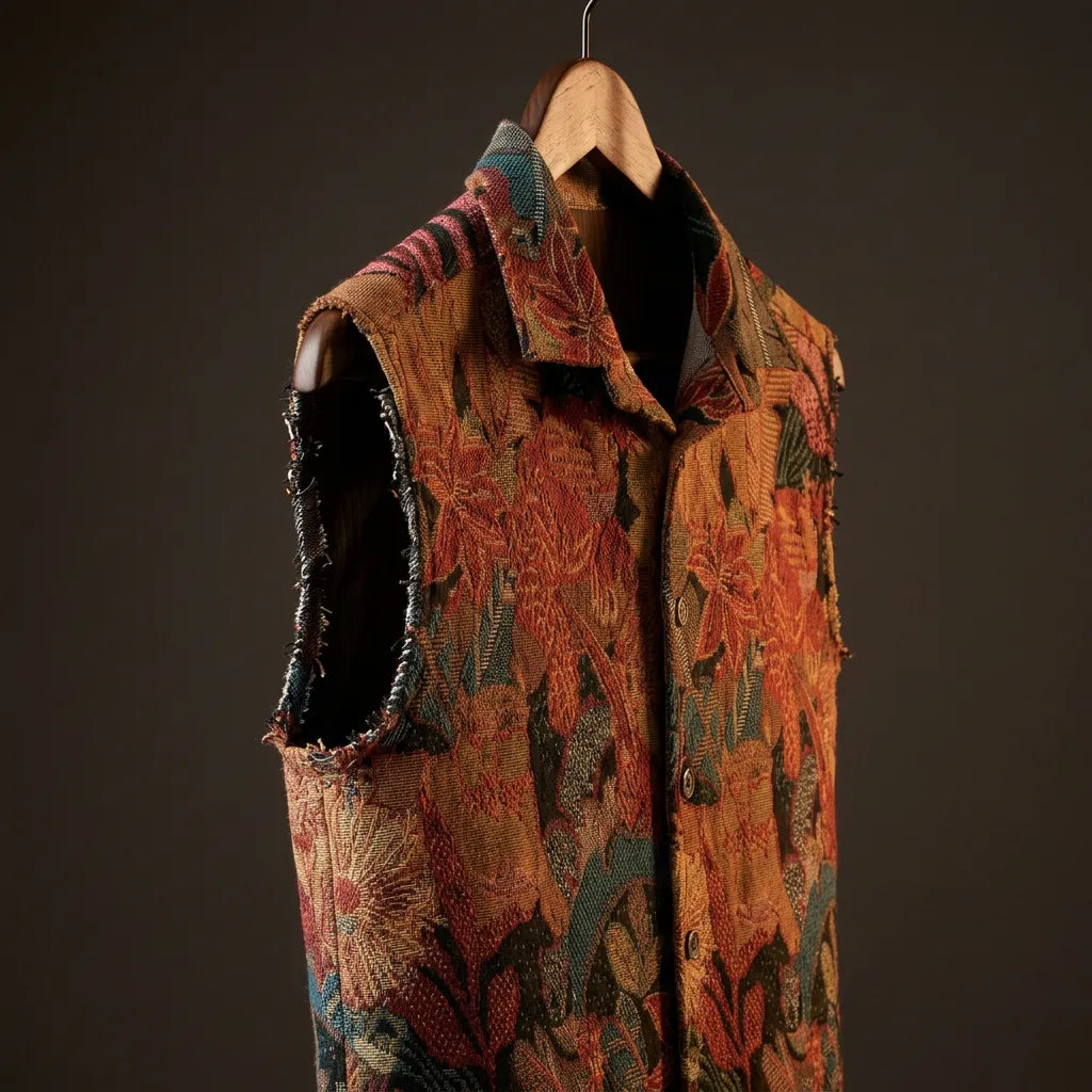 Bohemian Blaze Jacquard Vest