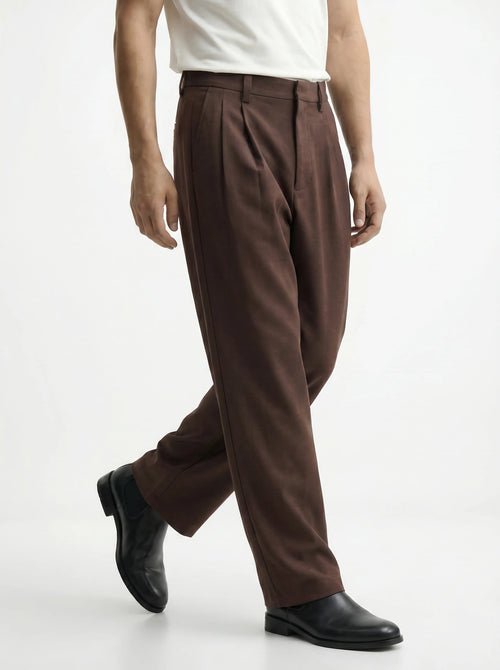 Cocoa Brown Stretch Pants for Warm and Comfortable Streetwear
