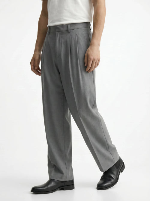 D GREY Stretch Pants for Sleek Everyday Streetwear Comfort