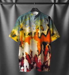 Abstract Fire Short Kurta