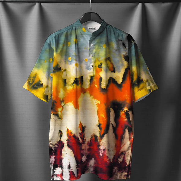 Abstract Fire Short Kurta