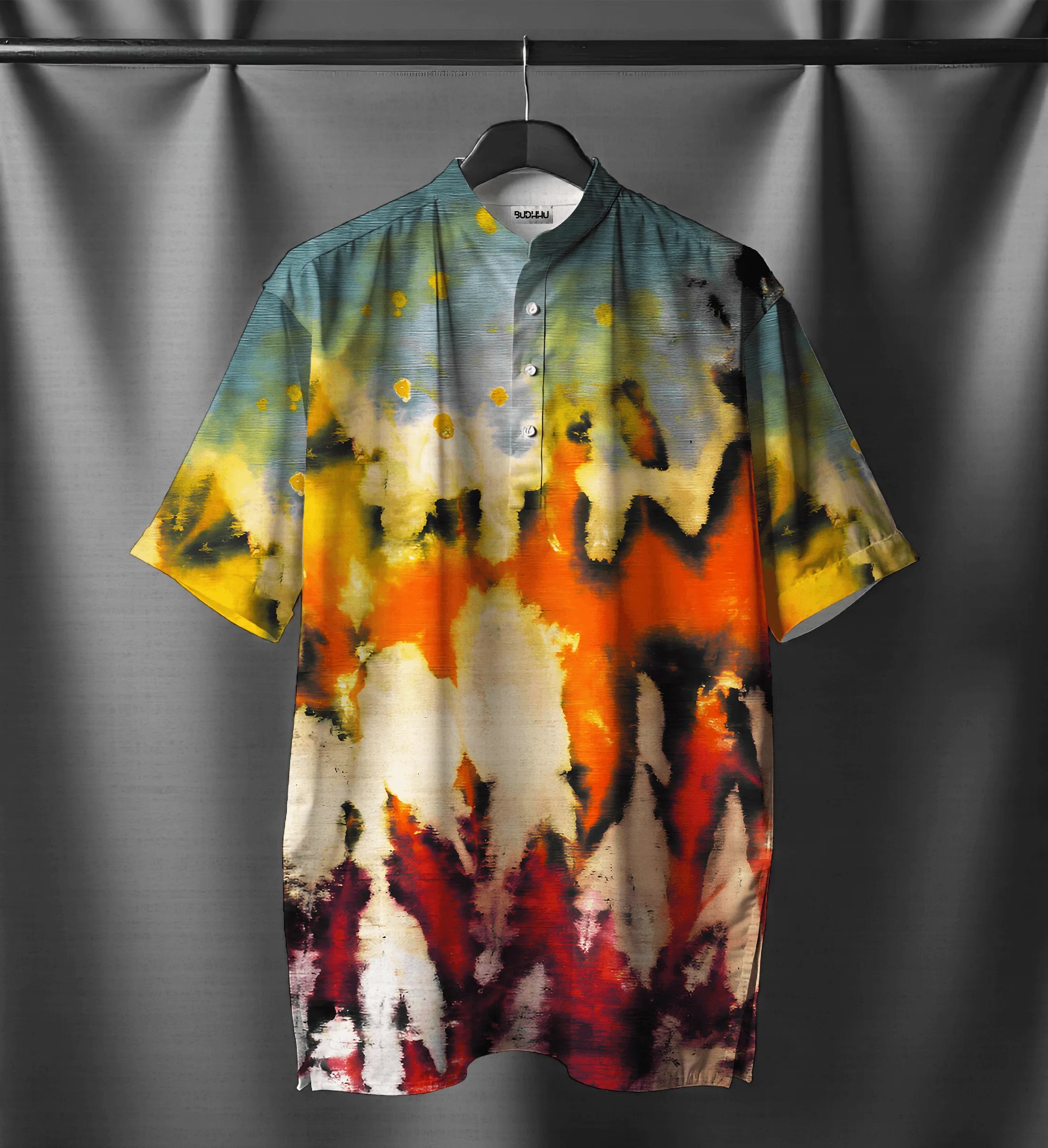 Abstract Fire Short Kurta