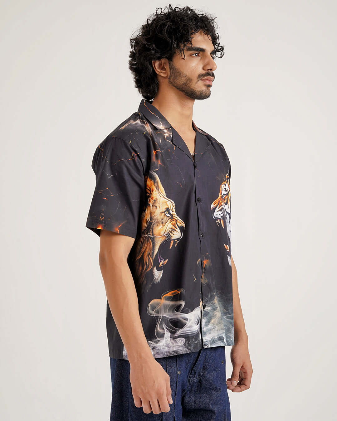 Alpha Inferno Cotton Shirt – Designer Printed Shirt - CLAZZEY