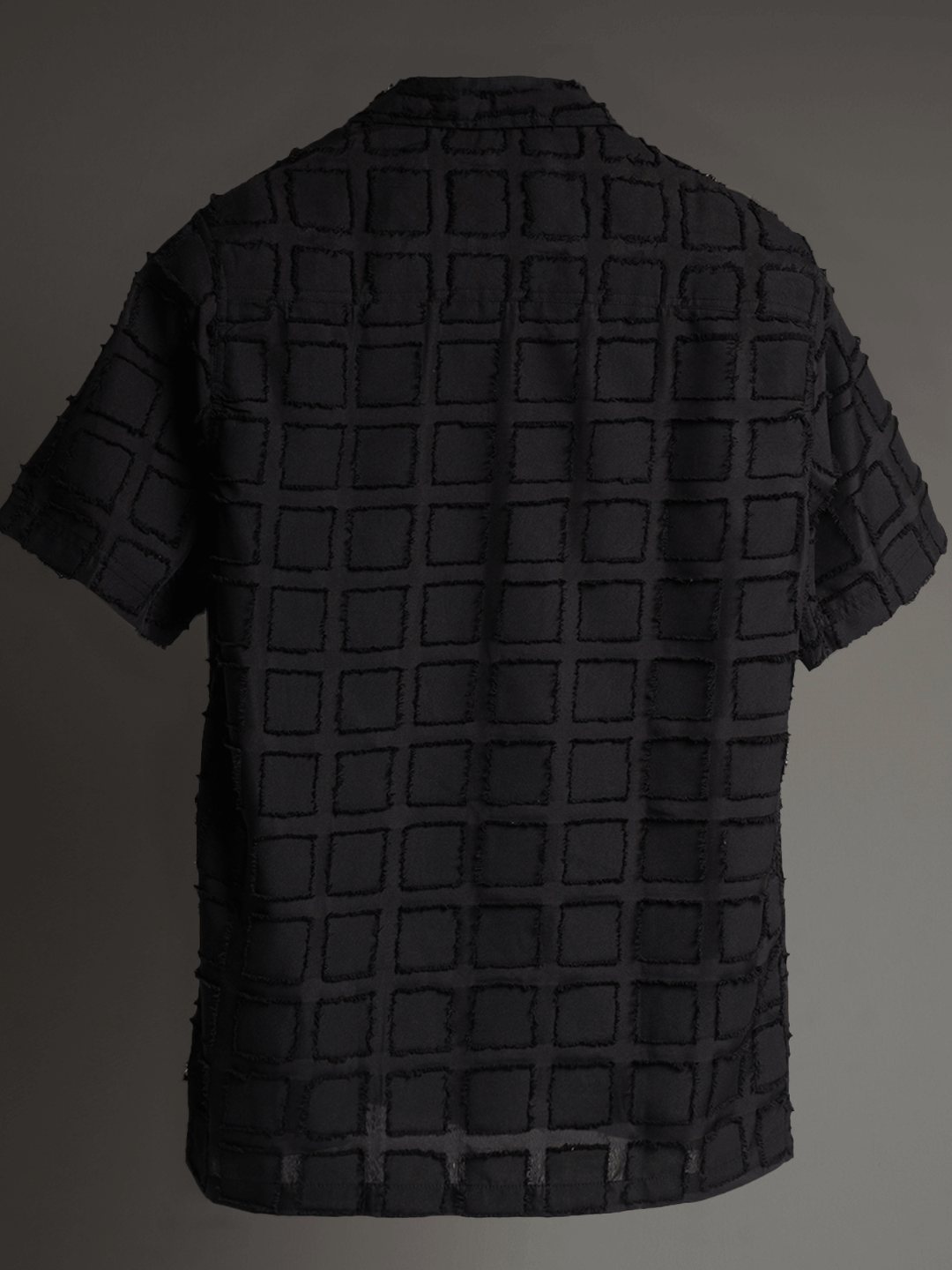 Black boxed Furr Knitted Shirt