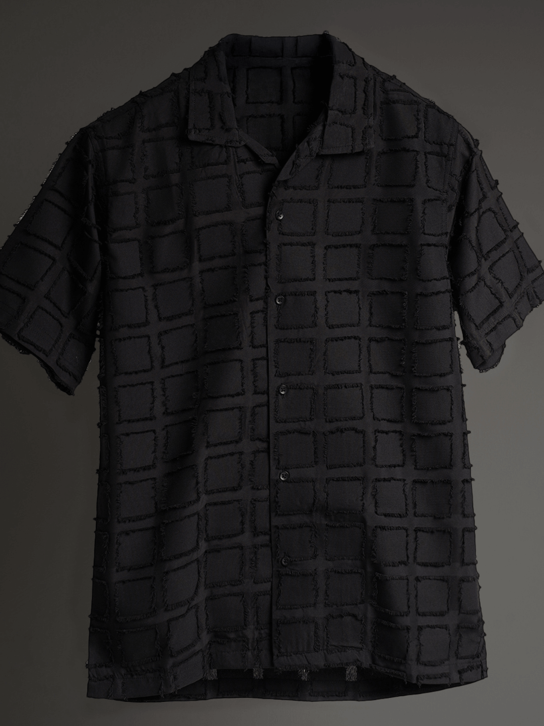 Black boxed Furr Knitted Shirt