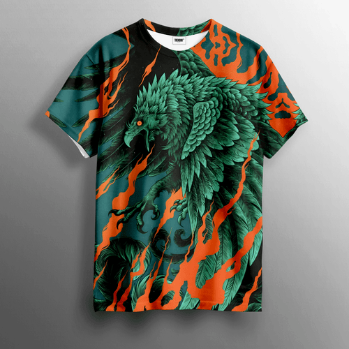 Burning Talon Printed Tee - Bold Streetwear T-Shirt