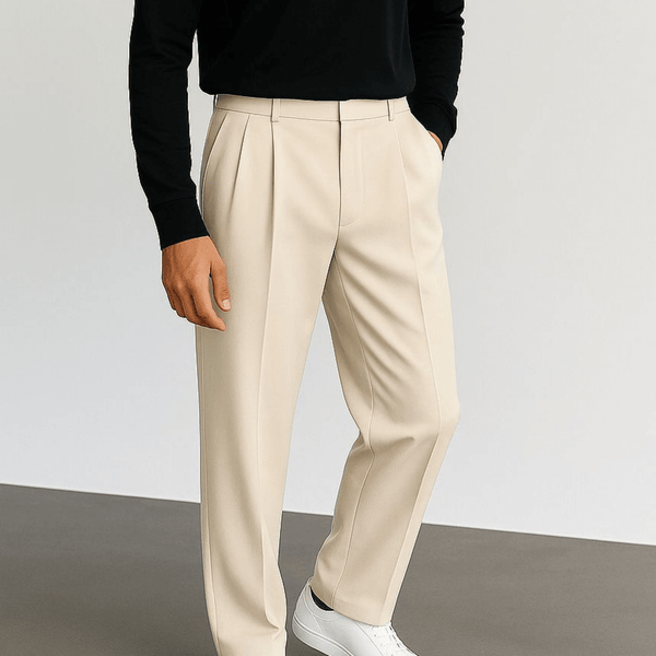 Sandstone Beige Stretch Pants
