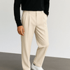 Sandstone Beige Stretch Pants for Neutral and Versatile Streetwear