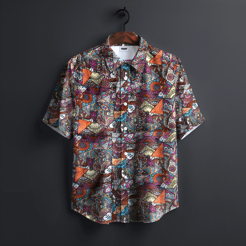 Casual Shirt And Short Set - 100% Cotton