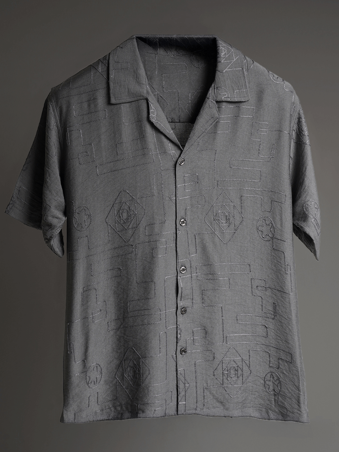 Charcoal Classic Knitted Shirt