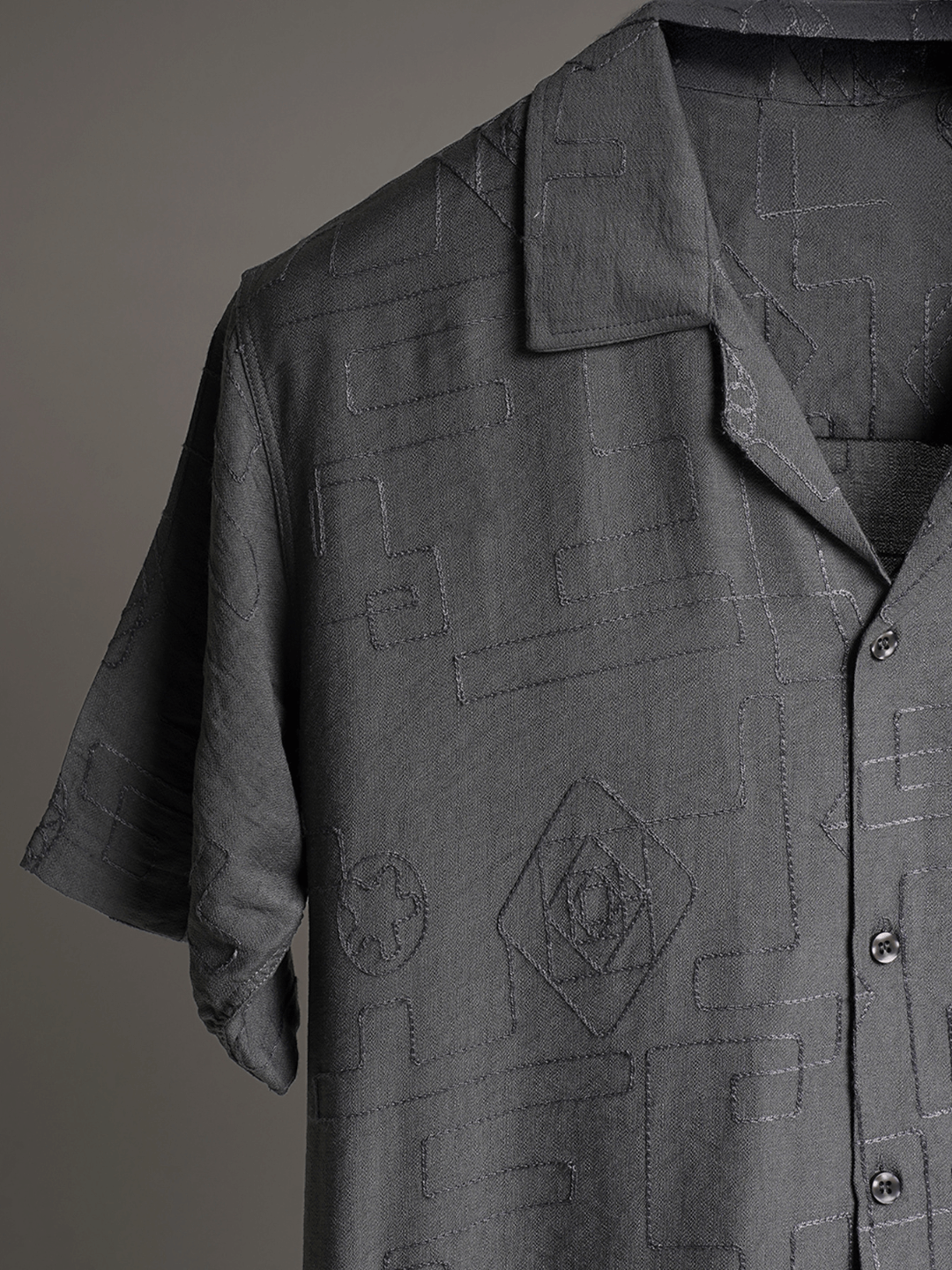 Charcoal Classic Knitted Shirt