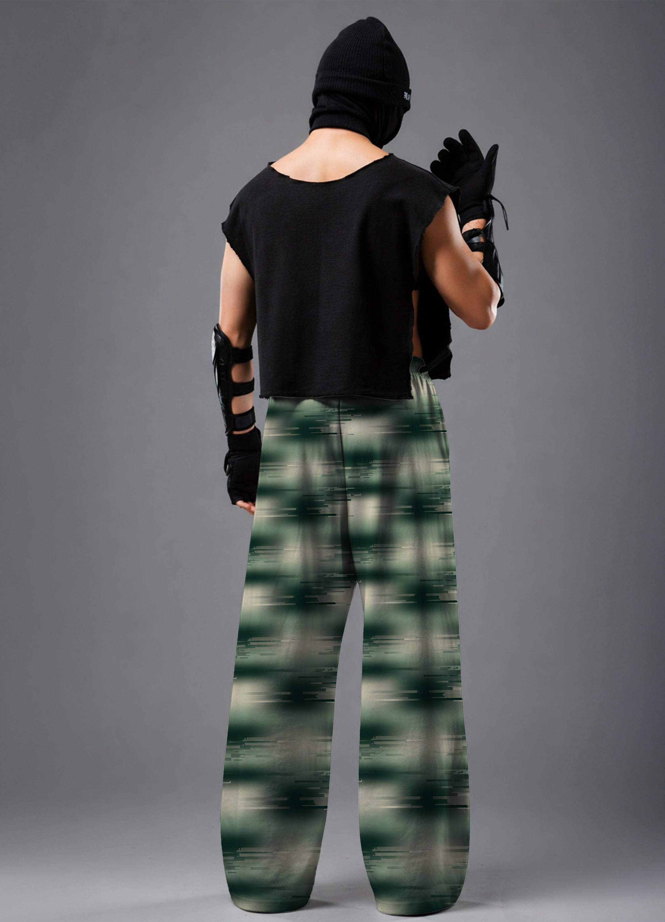 Glitch Moss Baggy Trousers
