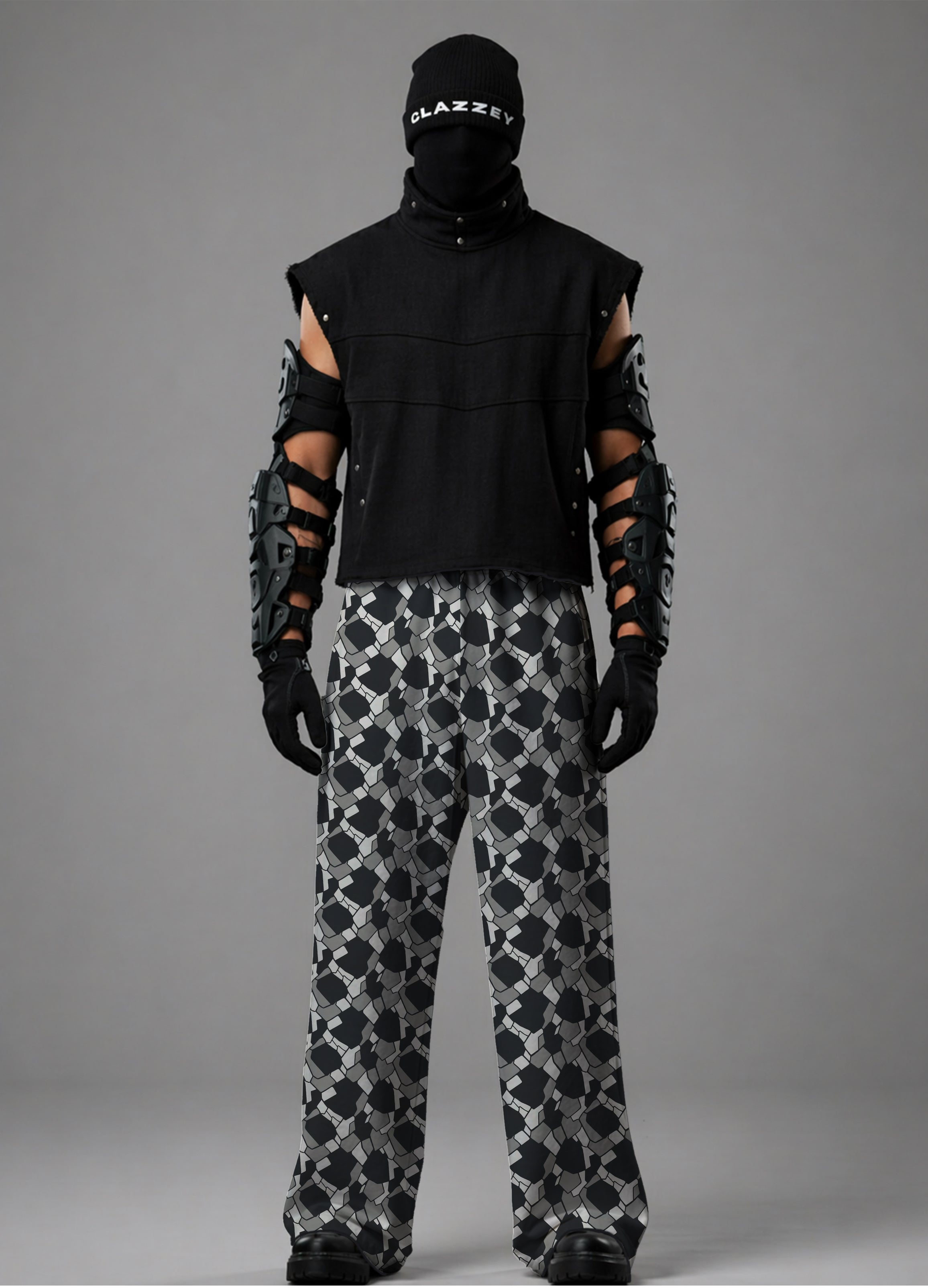 Geometric Printed Baggy Pants