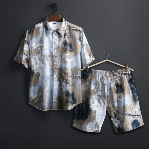 Cloud Burst Shirts and Short Set - 100% cotton