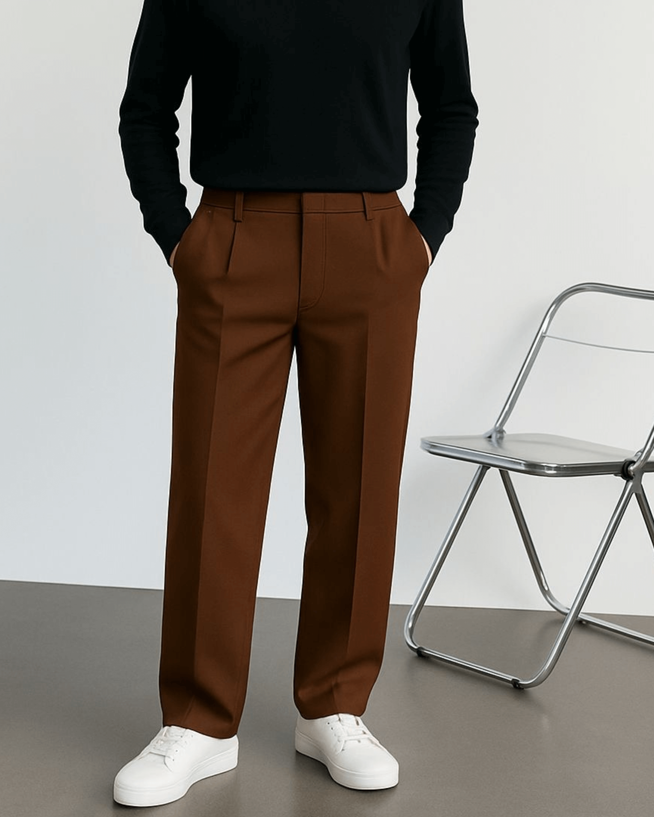 Cocoa Brown Stretch Pants
