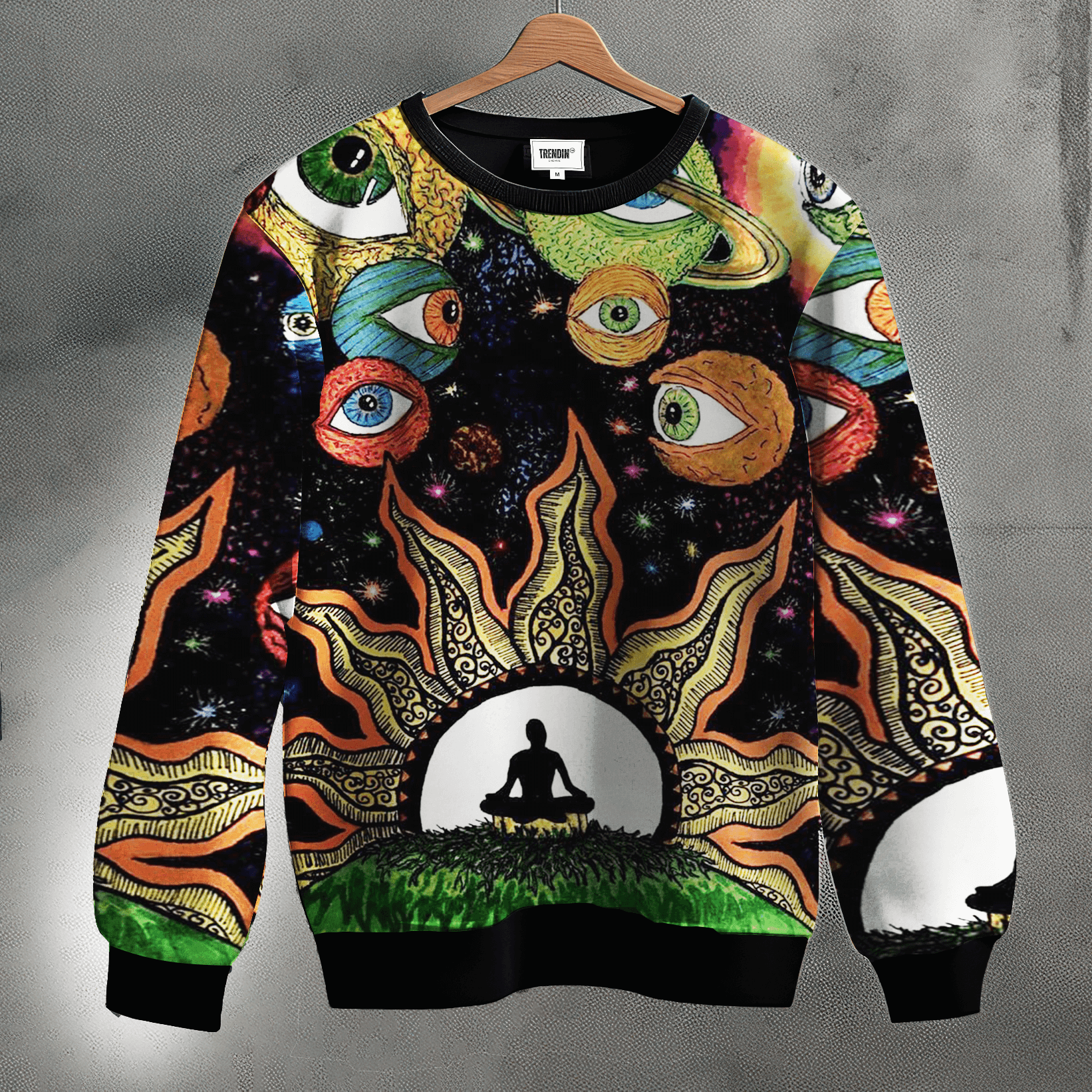 Cosmic Meditation Printed Sweatshirt
