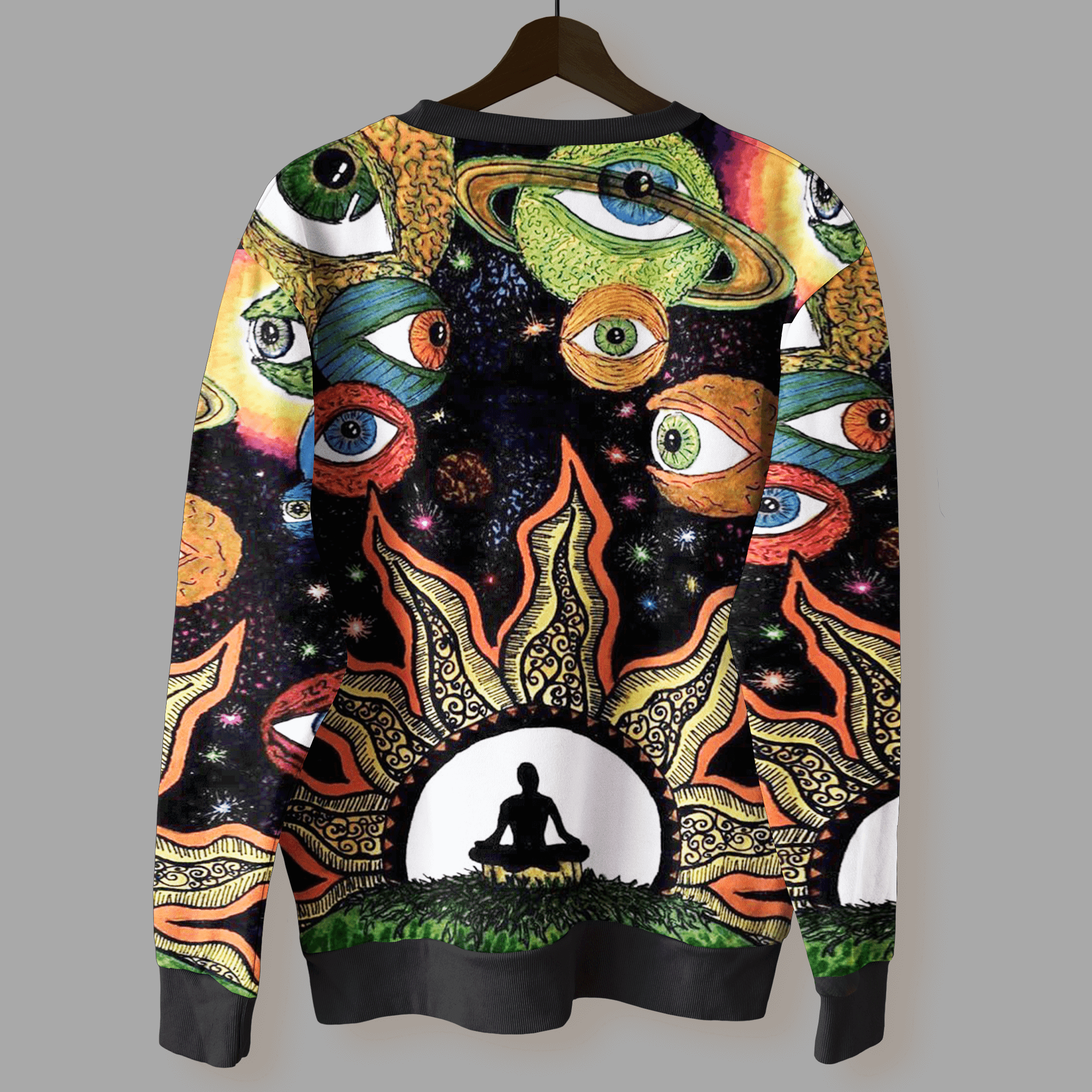 Cosmic Meditation Printed Sweatshirt